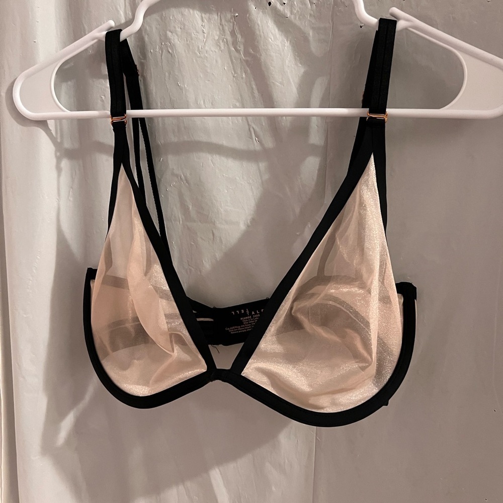 Soma Sheer Mesh Bralette in Nude and Black